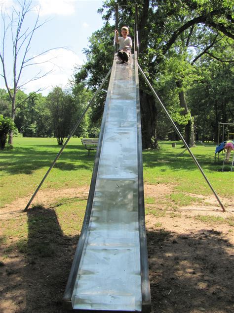 Best Old School Semi Dangerous Metal Slide Playground Still Left In