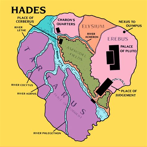 Map Of Hades Greek Mythology