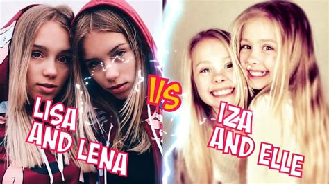 lisa and lena vs iza and elle l battle musers l musical ly compilation