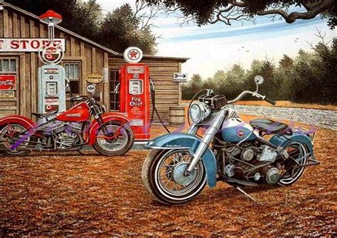 5d Diamond Painting Motorcycle And Cabin Paint With Diamonds Art