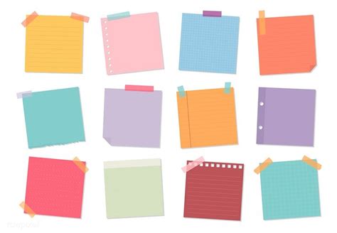 Collection Of Sticky Note Illustrations Free Image By