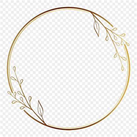 Rustikale Goldene Kreis Gedeihen Rahmen Grenze Ornament Vektor