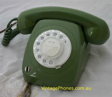 Green Rotary Dial Phone With Control Lock 8028 Made By Pmg Telecom