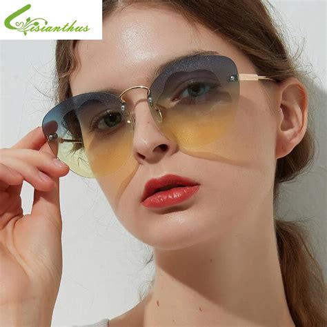 retro oval sunglasses women luxury brand designer gradient lens sun glasses fashion shades for