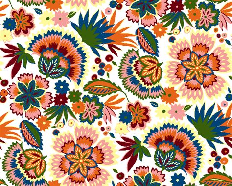 Download Oriental Flower Print Background Wallpaper By Garya