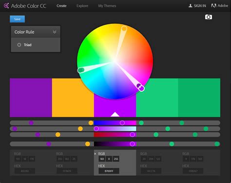 Color Wheel A Color Palette Generator Color Theory Color Wheel