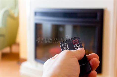 Electric Fireplace Remote Control Stock Image Image Of Modern Remote