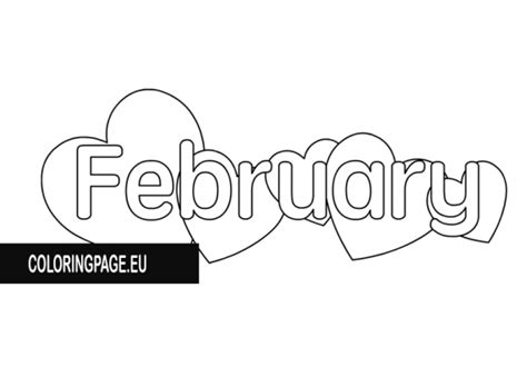 Free Printable Month Of February Coloring Page Coloring Page