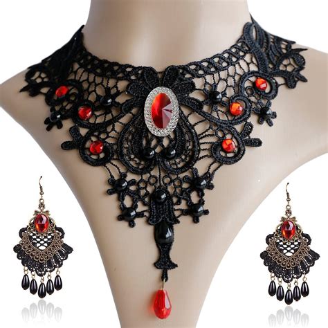 Amazon Com Youniker Choker Necklace For Women Gothic Black Lace