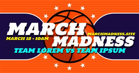 March Madness Banner Template Postermywall