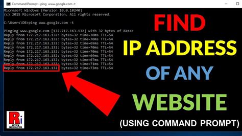 How To Find Ip Address Of Any Website Using Command Prompt Youtube