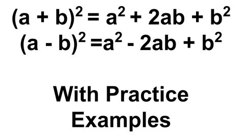 Algebraic Identities With Examples Class 10 Part 1 Youtube