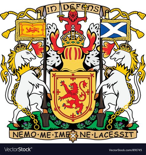 Wandtattoo schottland wappen color s. Scotland coat-of-arms Royalty Free Vector Image