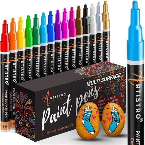 Artistro Oil Based Paint Pens Fine Tip Colored Paint Markers