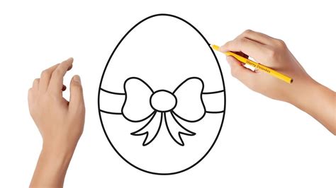 Como Desenhar Um Ovo De Páscoa Com Fita 🥚 Youtube