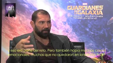 Guardianes De La Galaxia Entrevista Con Drax Dave Bautista Youtube