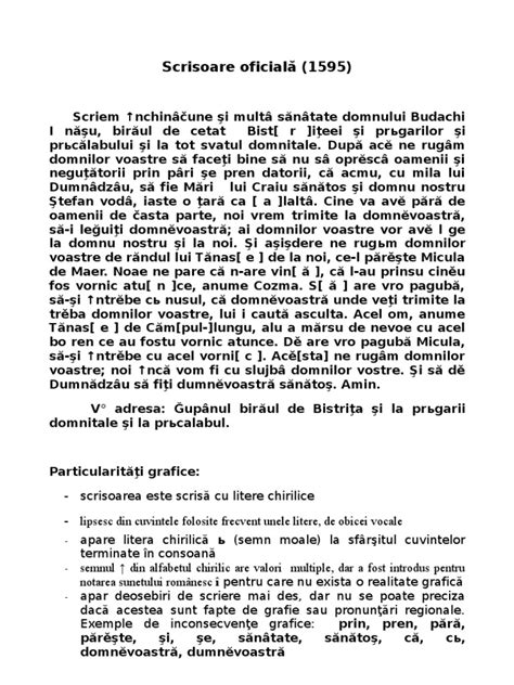 Scrisoare Oficiala