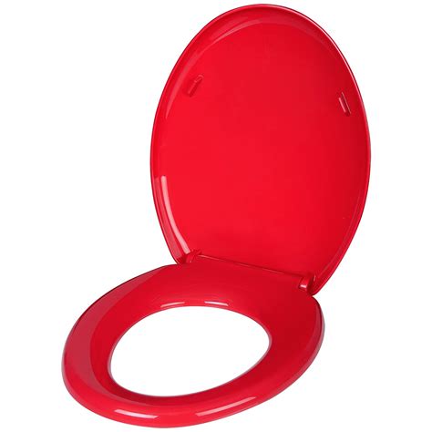 Woltu Red Toilet Seat Soft Close Hinge Quick Release Topfix Wc Lid Seat