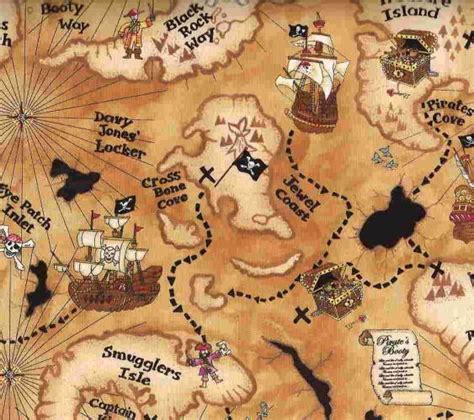 Treasure Map Printable Jake The Neverland Pirates Birthday Pirate Map