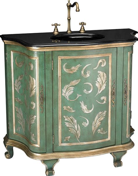 The bathroom is associated with the weekday morning rush, but it doesn't have to be. Antique Style Bathroom Vanities (PHOTOS) - Victoriana Magazine