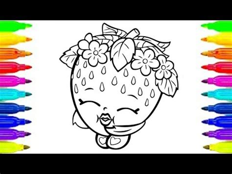 Not just the toys, shopkins coloring pages are equally popular with them. Learn Colors SHOPKINS Strawberry Kiss Coloring Pages ...