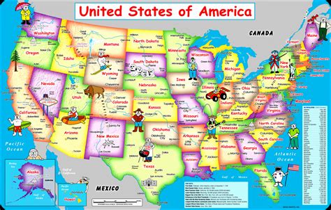 10 Inspirational Printable Kid Friendly Map Of The United