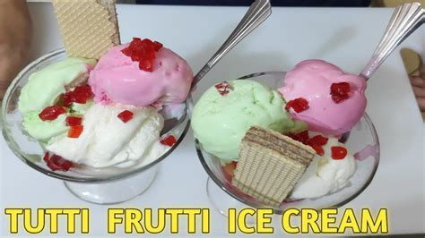 Tutti Frutti Ice Cream How To Make Ice Cream टूटी फ्रूटी आइस क्रीम