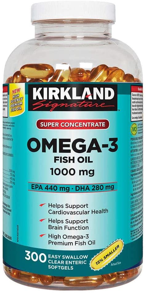 Kirkland signature fish oil 1000 mg., 400 softgels. Kirkland Signature Super Concentrate Omega 3 1200mg 330 ...