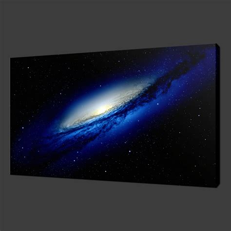 Independent art hand stretched around super sturdy wood frames. Galaxy Space Quality Canvas Print Wall Art Ready to Hang ...