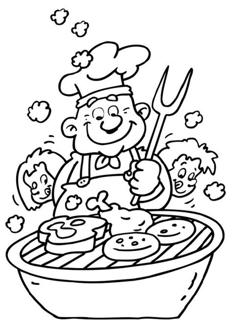 BBQ Coloring Pages - Coloring Home
