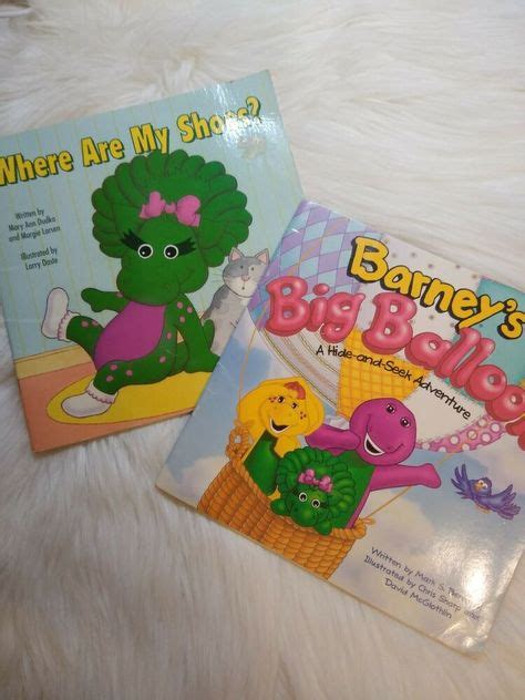 Vtg 90s Barney And Friends Children Book Lot Big Balloon Where Are My