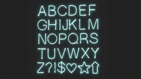 Neon Alphabet Buy Royalty Free 3d Model By Frezzy Frezzy3d