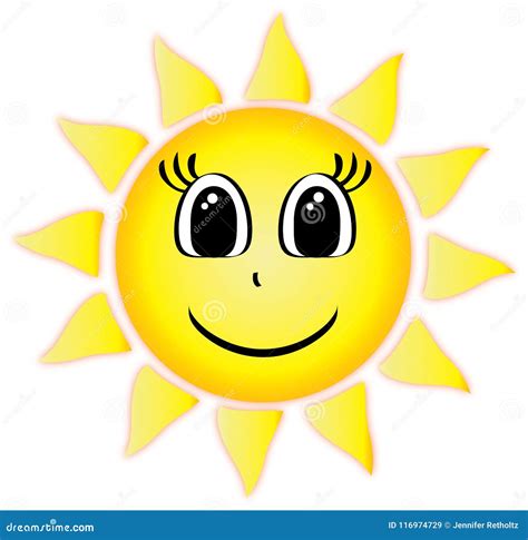 Smiling Summer Sun Clip Art Stock Illustration Illustration Of Warm
