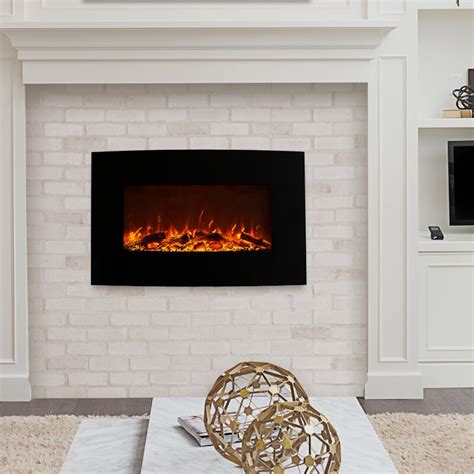 At it's most basic, this style of electric fireplace simply attaches to a mounting bracket. Orren Ellis Carrera Curved Wall Mounted Electric Fireplace ...