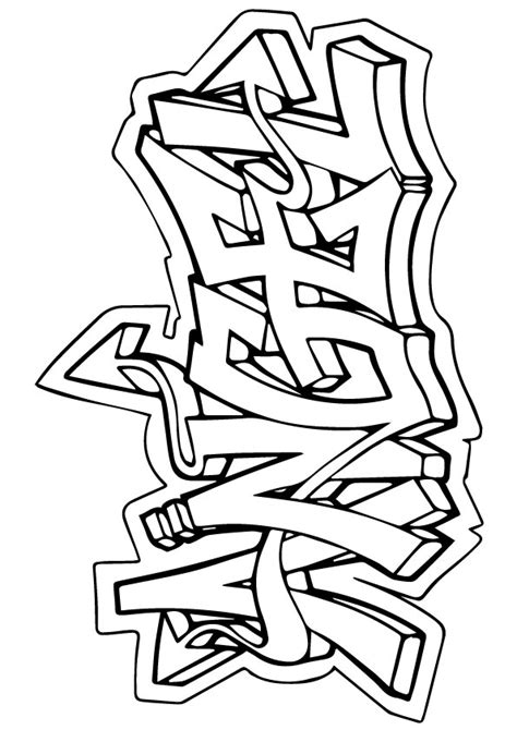 Pin graffiti coloring pages names pelautscom | coloring. Graffiti Coloring Pages | Free download on ClipArtMag