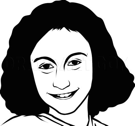 How To Draw Anne Frank, Step by Step, Drawing Guide, by Dawn | dragoart.com