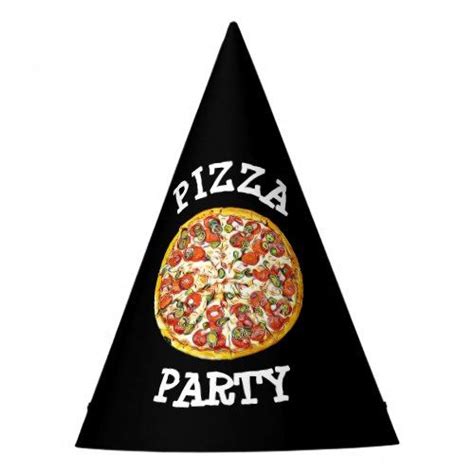 Pizza Party Paper Party Birthday Hat Birthday Hat Party Paper Pizza Birthday Party