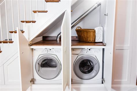 South west west up stairs right door. Laundry Hidden Under Stairs - Traditional - Utility Room ...