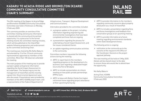 · the summary of the african consultation was helpful. Kagaru to Acacia Ridge and Bromelton CCC Chair summary 3 ...