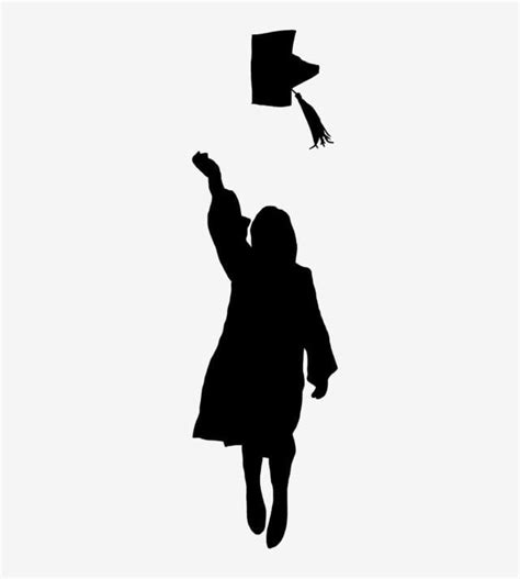 Graduation Girl Silhouette Vector Png Graduation Season Girl Personal Silhouette Person
