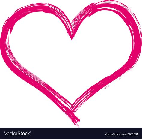 Painted Heart Royalty Free Vector Image Vectorstock