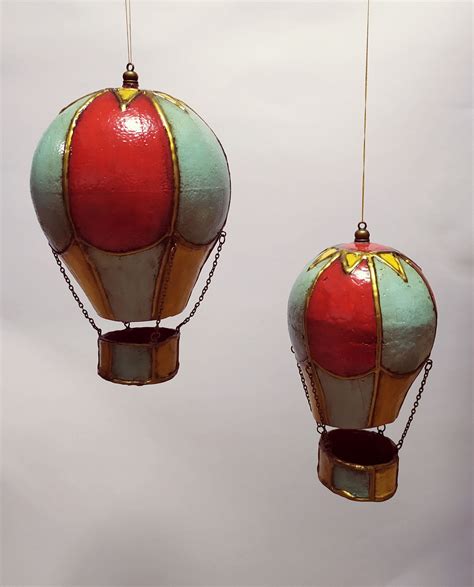 Handcrafted Christmas Hot Air Balloonsornamentschristmas Etsy In