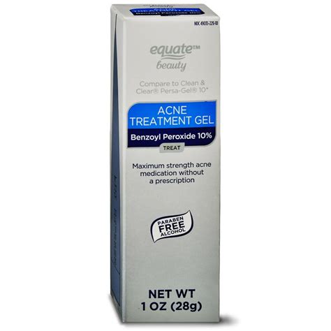 Equate Beauty 10% Benzoyl Peroxide Maximum Strength Acne Treatment Gel 1 Oz