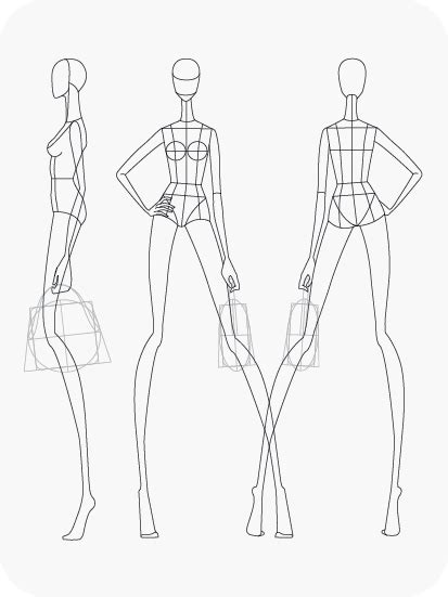 Female Mannequin Templates Coloring Pages