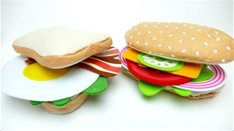 Diy Felt Food Sandwich Set For Kids Play Youtube