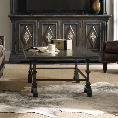 Coffee tables, console tables, and end tables complement seating selections effortlessly, and each table exhibits the traits of fine craftsmanship and a strong attention to detail. Hooker Furniture Auberose Coffee Table in Soft Charcoal ...