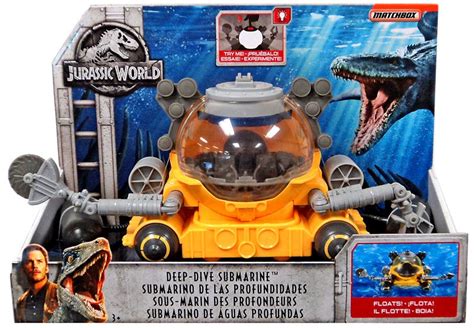 Jurassic World Matchbox Deep Dive Submarine 375 Vehicle Mattel Toywiz