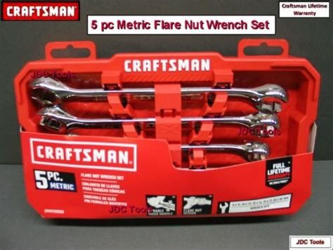 Craftsman 5 Pc Metric Mm Flare Line Nut Wrench Set Ebay