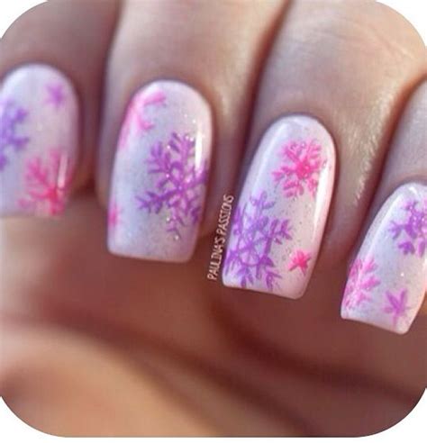 Stunning pink snowflake nails | Grey christmas nails, Xmas ... Check out our pale pink nails selection for the very best in unique or custom, handmade pieces from our shops.