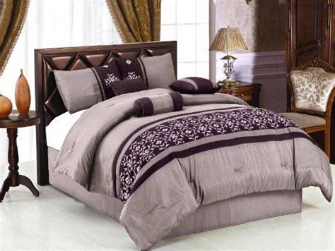 Luxury purple pink blue yellow flower embroidery 600tc egyptian cotton bedding set duvet cover flat/fitted sheet pillowcases. 7 Pcs Luxury Embroidery Floral Comforter Set Bed In A Bag ...